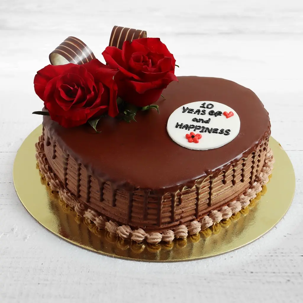 Chocolate Heart with Flower